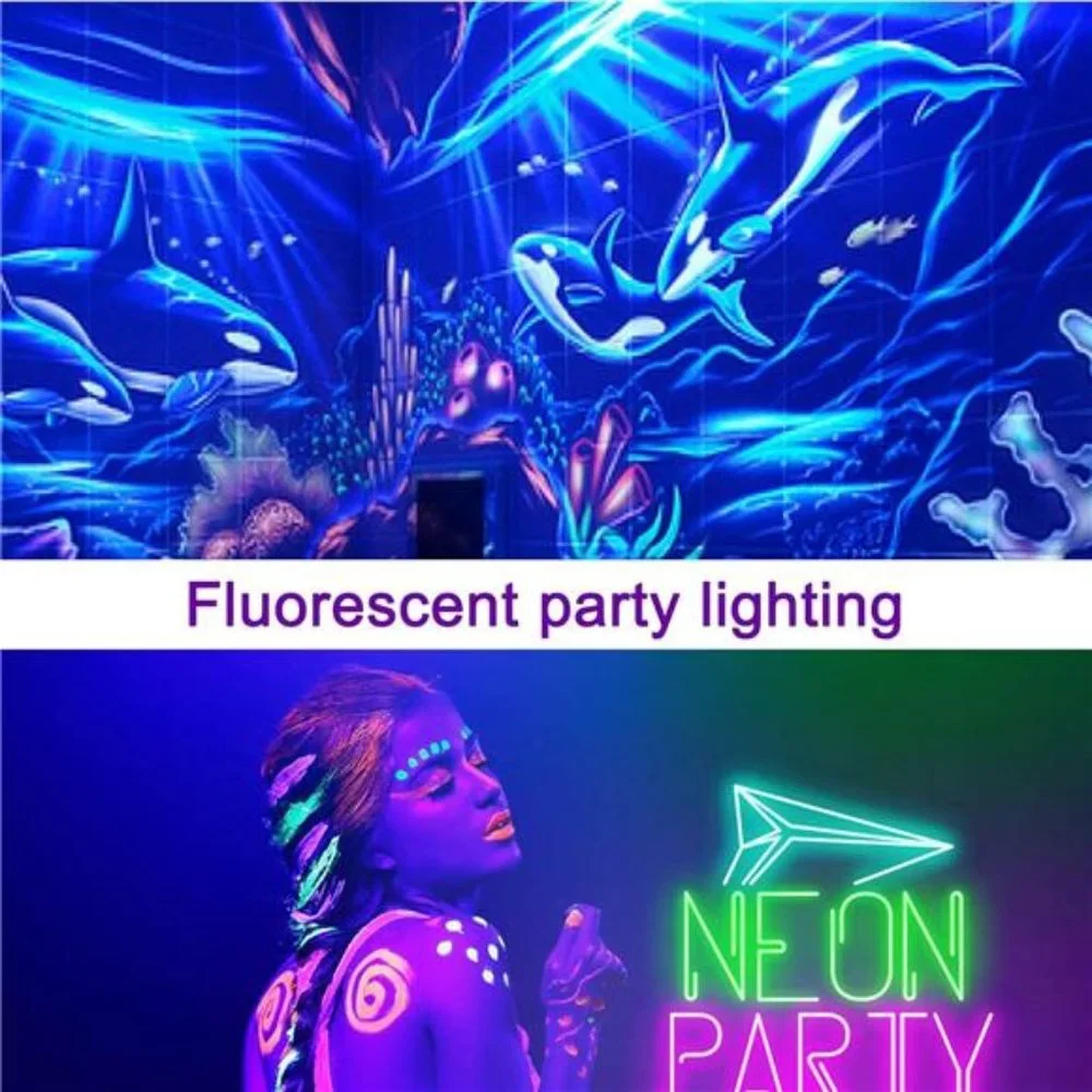4 Pack LED Black Light Bar,16.5IN 24W Blacklight Bar with IP65 Waterproof